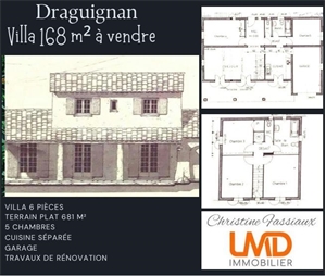 villa à la vente -   83300  DRAGUIGNAN, surface 168 m2 vente villa - UBI417105255